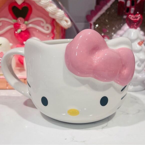 Hello Kitty Sanrio Coquette Girl Lolita Goth Kawaii Soup Coffee Mug - Picture 1 of 5